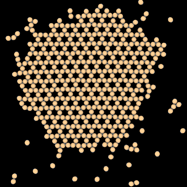Seeded self-assembly rendered with Ovito